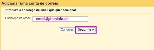 configurar o e mail do dominio no gmail passo 3