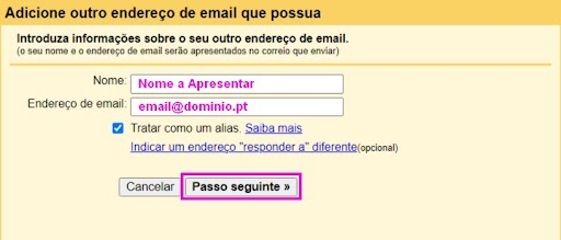 configurar o e mail do dominio no gmail passo 7